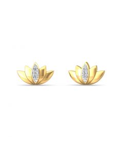 Lotus Diamond Earring 