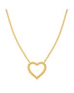 Gold Heart Pendant 18K with Chain